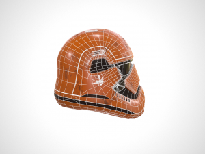 star wars stormtrooper helmet - yellow steel 3D Модель