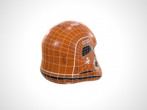 star wars stormtrooper helmet - yellow steel 3D Модель