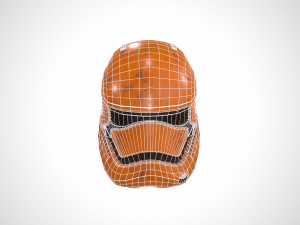 star wars stormtrooper helmet - yellow steel 3D Модель