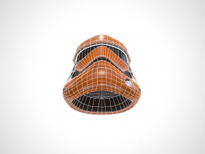 star wars stormtrooper helmet - yellow steel 3D Модель