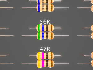 set of resistors Model 3D