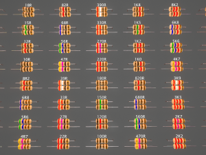set of resistors Model 3D