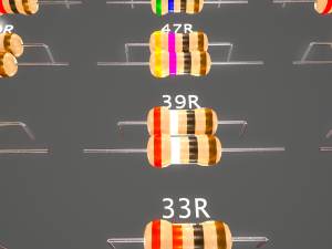 set of resistors Model 3D
