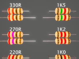 set of resistors Model 3D