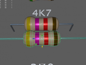 set of resistors Model 3D