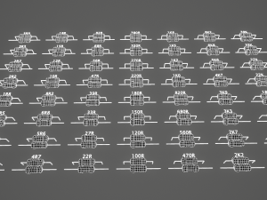 set of resistors Model 3D