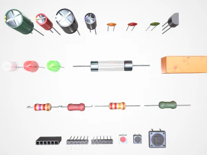 electronic components 3D Model