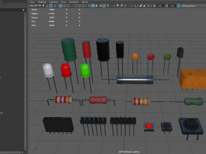 electronic components 3D-Modell