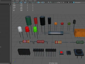 electronic components 3D Model