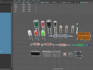 electronic components 3D-Modell
