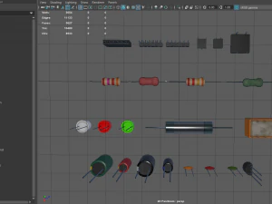 electronic components 3D Model