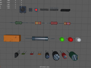 electronic components 3D-Modell