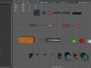 electronic components 3D Model