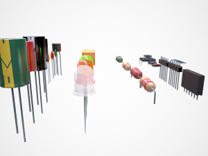 electronic components 3D-Modell