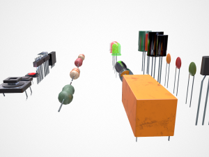 electronic components 3D-Modell