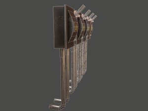 low poly electrical boxes Modello 3D
