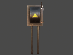 low poly electrical boxes Modello 3D
