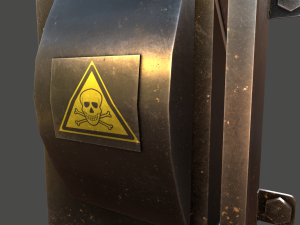 low poly electrical boxes Modello 3D