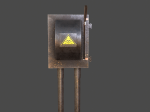 low poly electrical boxes Modello 3D