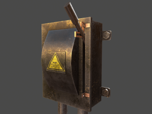low poly electrical boxes Modello 3D