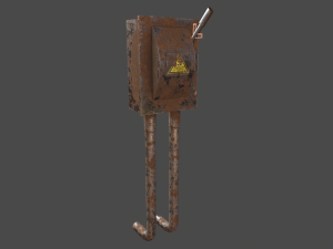 low poly electrical boxes Modello 3D