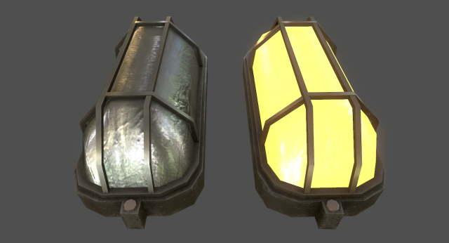 wall light - game ready low-poly Model 3D .c4d .max .obj .3ds .fbx .stl .blend 