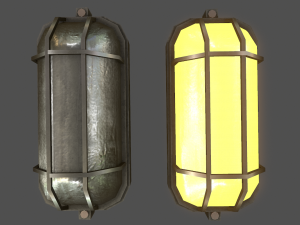 wall light - game ready low-poly Model 3D