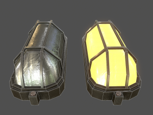 wall light - game ready low-poly Model 3D