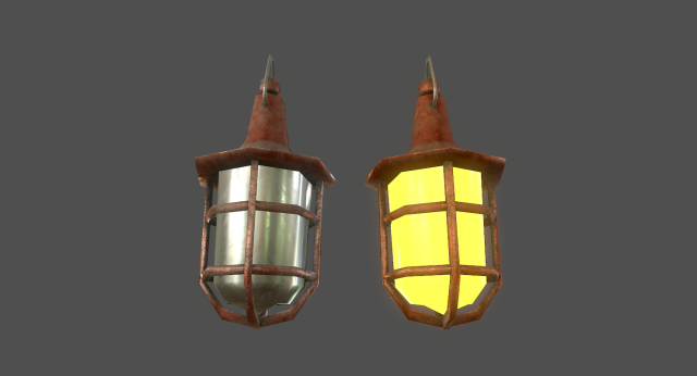 hanging light - game ready 3D Model .c4d .max .obj .3ds .fbx .stl .blend 