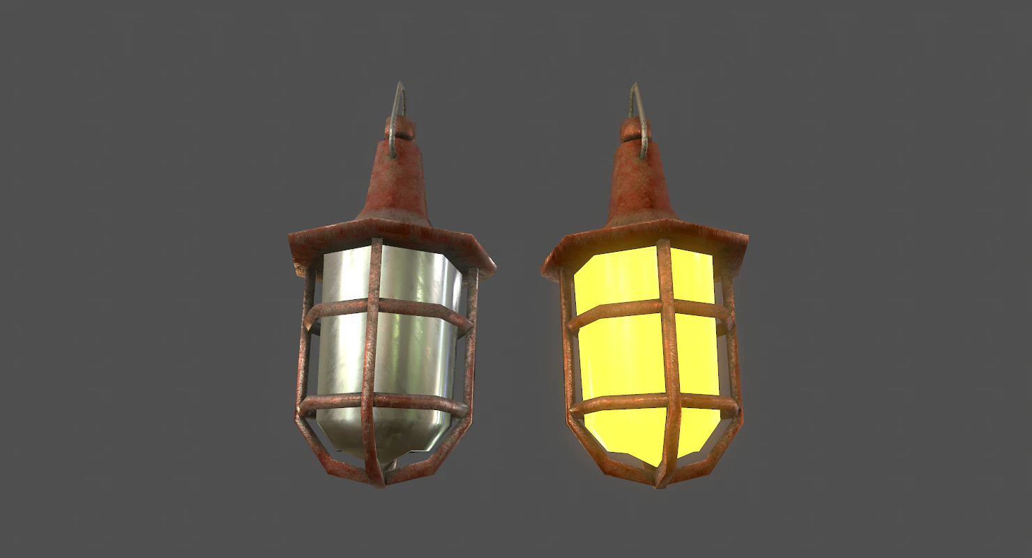 hanging light - game ready 3D Model .c4d .max .obj .3ds .fbx .stl .blend