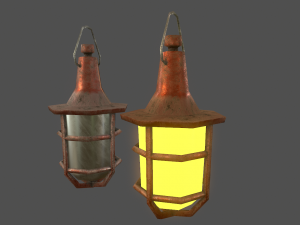 hanging light - game ready 3D Model