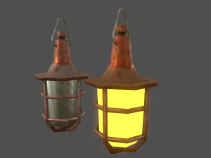 hanging light - game ready 3D Model