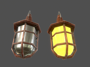 hanging light - game ready 3D Model