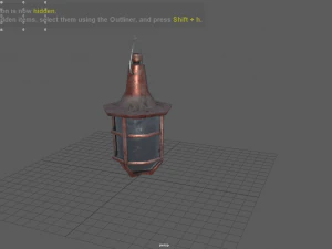 hanging light - game ready 3D Model