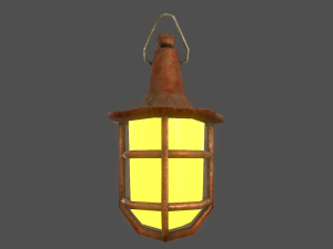 hanging light - game ready 3D Model