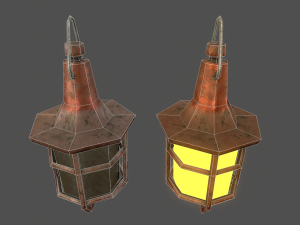 hanging light - game ready 3D Model