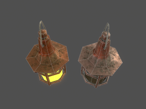 hanging light - game ready 3D Model