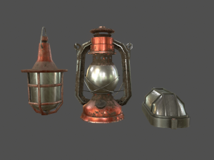lamps set - game ready 3D Model