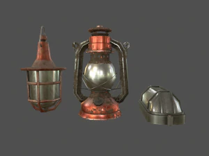 lamps set - game ready 3D Model