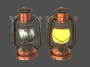 lamps set - game ready 3D Model