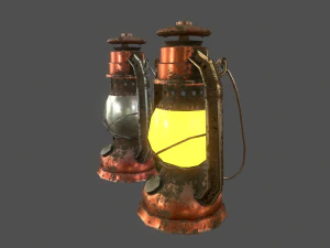 lamps set - game ready 3D Model