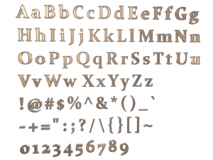 english letters - bronze 3D मॉडल