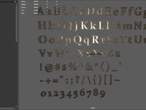 english letters - bronze 3D मॉडल