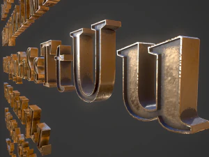 english letters - bronze 3D Model
