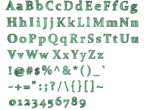 english letters - bronze corroded 3D Model