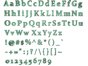 англійські літери - бронза під корозією 3D Модель