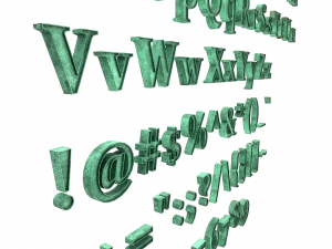 english letters - bronze corroded 3Dモデル