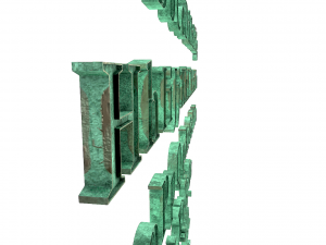 english letters - bronze corroded 3Dモデル