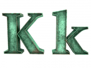 english letters - bronze corroded 3Dモデル