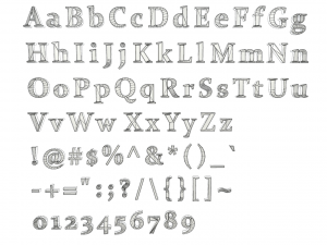 english letters - bronze corroded 3Dモデル